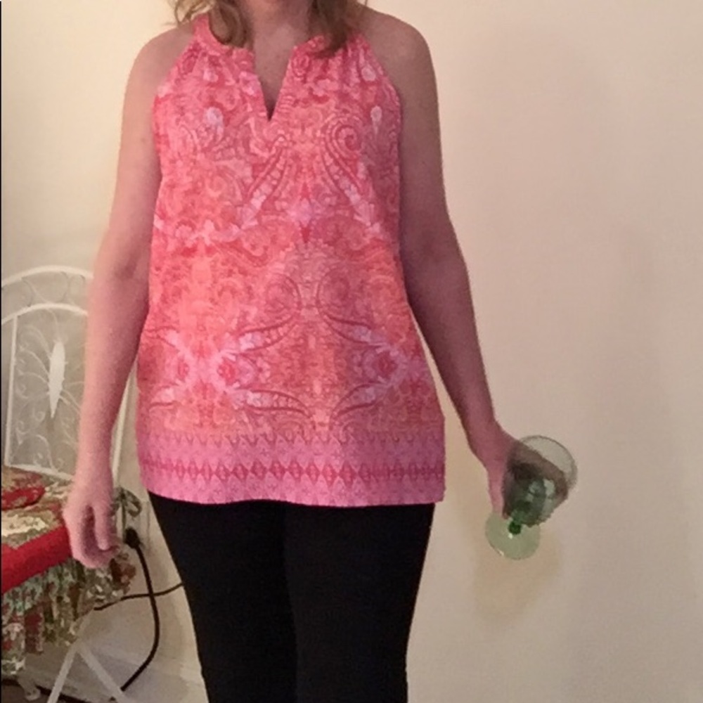 Pretty going out colorful sleeveless resort top